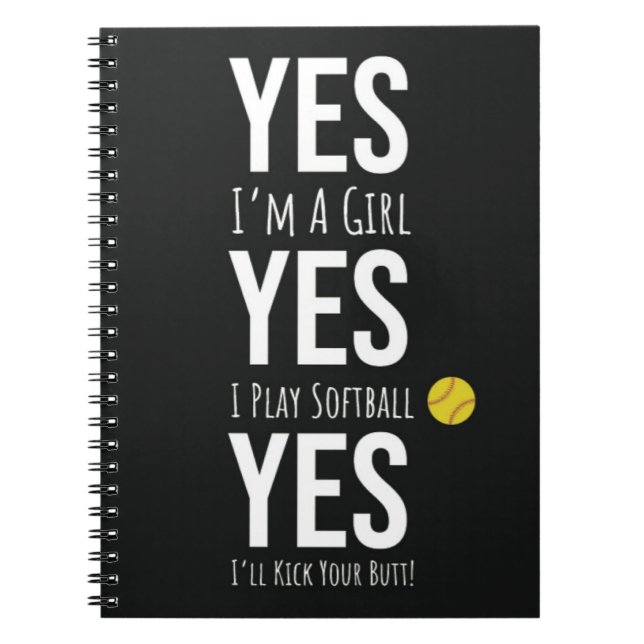 Bulk Softball Geschenke für Sportteam Girls Notizblock (Vorderseite)