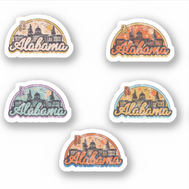 Bulk-Staat von Alabama Aufkleber (Vorderseite)
