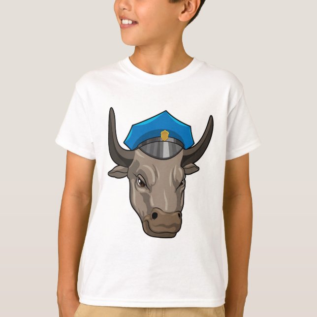 Bull als Polizeibeamte T-Shirt (Vorderseite)