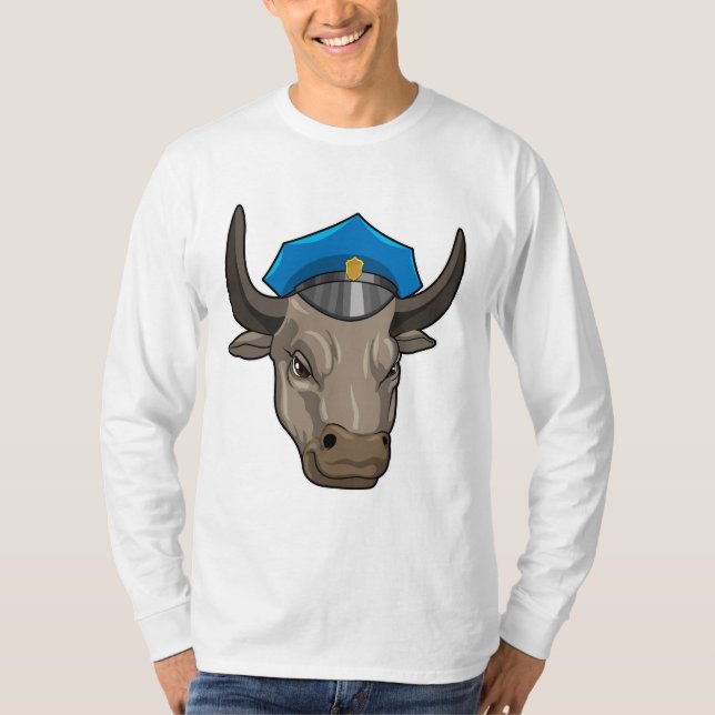 Bull als Polizeibeamte T-Shirt (Vorderseite)