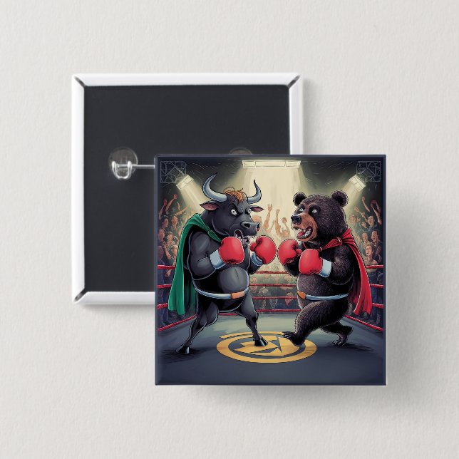 Bull and Bear Button (Vorne & Hinten)