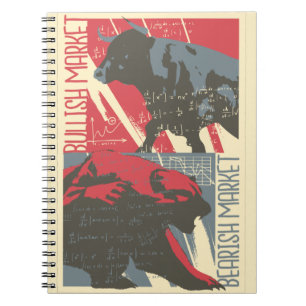 Bull and Bear Market - Day Traders Gift Notizblock