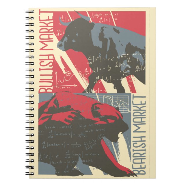 Bull and Bear Market - Day Traders Gift Notizblock (Vorderseite)