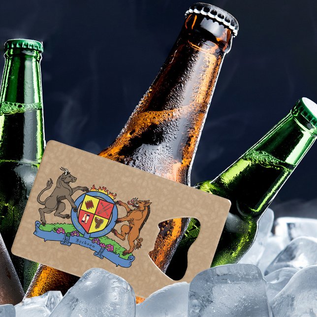 Bull and Boar Rampant GRILLEN Coat of Arms Geldbeutel Flaschenöffner (Von Creator hochgeladen)