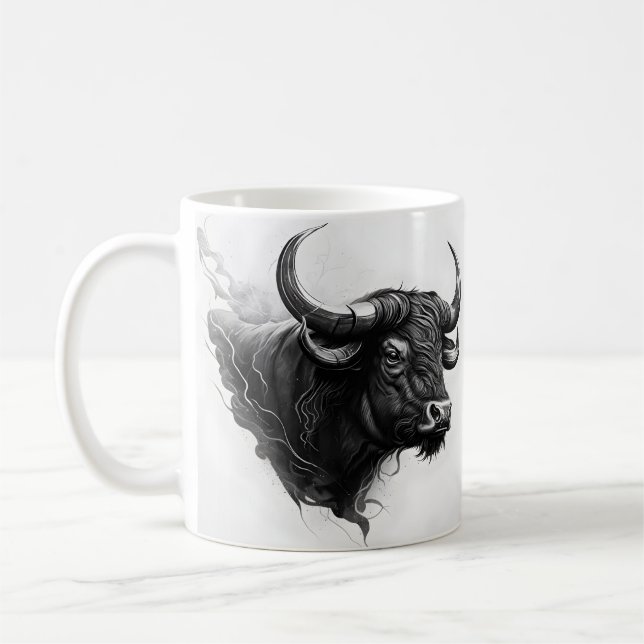 Bull Art Design für Tasse (Links)