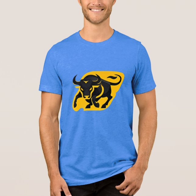 Bull aufladen - Power in Bewegung Tri-Blend Shirt (Vorderseite)