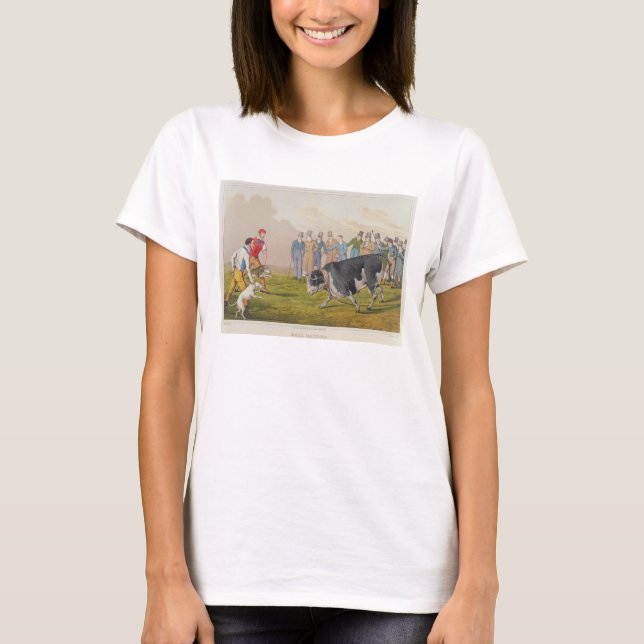 'Bull Baiting', pub.by Thomas McLean, 1820, (Druck T-Shirt (Vorderseite)