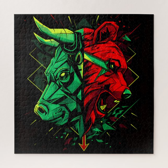 Bull Bear Duel Forces Puzzle (Vertikal)