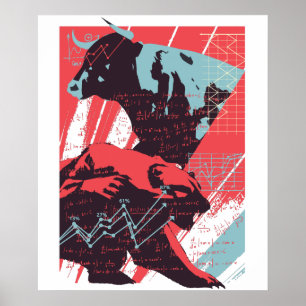 Bull Bear Poster am Aktienmarkt