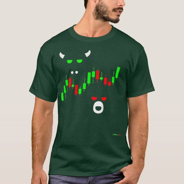 Bull - Bear Stock Market Gift für Händler T-Shirt (Vorderseite)