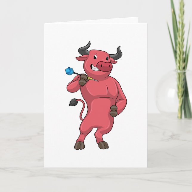 Bull bei Darts mit Dart Karte (Vorderseite)