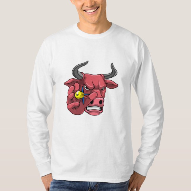 Bull bei Darts mit Dart T-Shirt (Vorderseite)