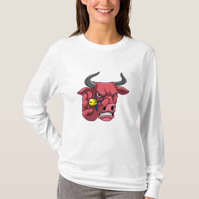 Bull bei Darts mit Dart T-Shirt (Vorderseite)