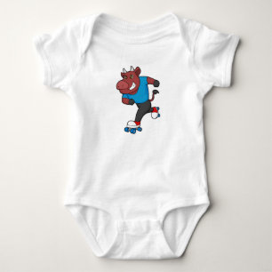 Bull bei Inline-Skaten mit Roller-Skaten Baby Strampler