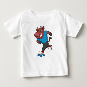 Bull bei Inline-Skaten mit Roller-Skaten Baby T-shirt