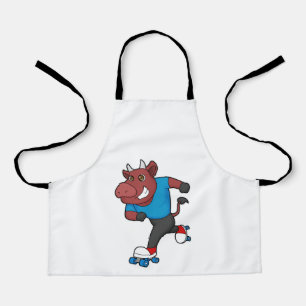 Bull bei Inline-Skaten mit Roller-Skaten Schürze