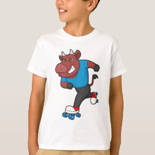 Bull bei Inline-Skaten mit Roller-Skaten T-Shirt