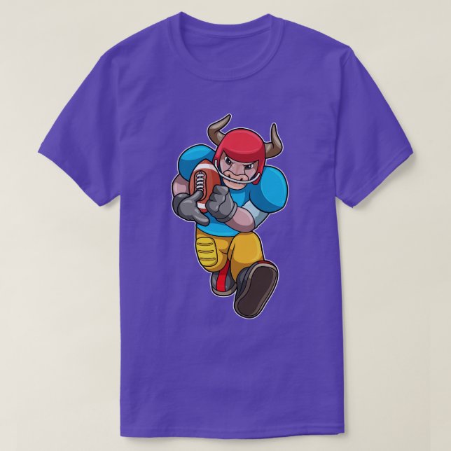 Bull beim Sport mit Helm T-Shirt (Design vorne)