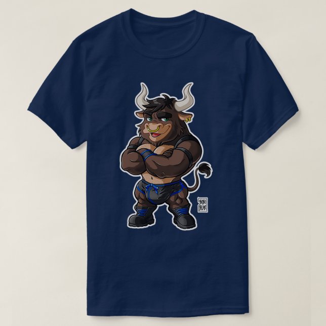 BULL BLAU DETAILS BEARZOO SERIEN T-Shirt (Design vorne)