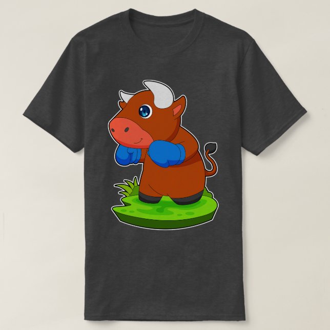 Bull Boxer Boxhandschuhe Boxen T-Shirt (Design vorne)