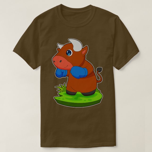 Bull Boxer Boxhandschuhe Boxen T-Shirt (Design vorne)