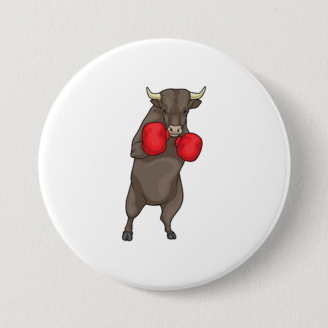 Bull Boxer Boxhandschuhe Button (Vorderseite)