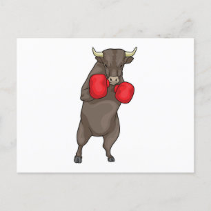 Bull Boxer Boxhandschuhe Postkarte