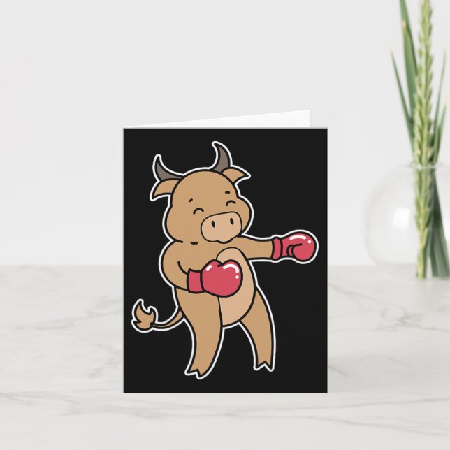 Bull Boxing Karte (Vorderseite)