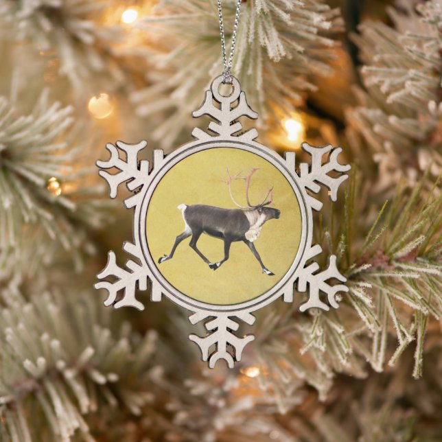 Bull Caribbean Schneeflocken Zinn-Ornament (Baum)