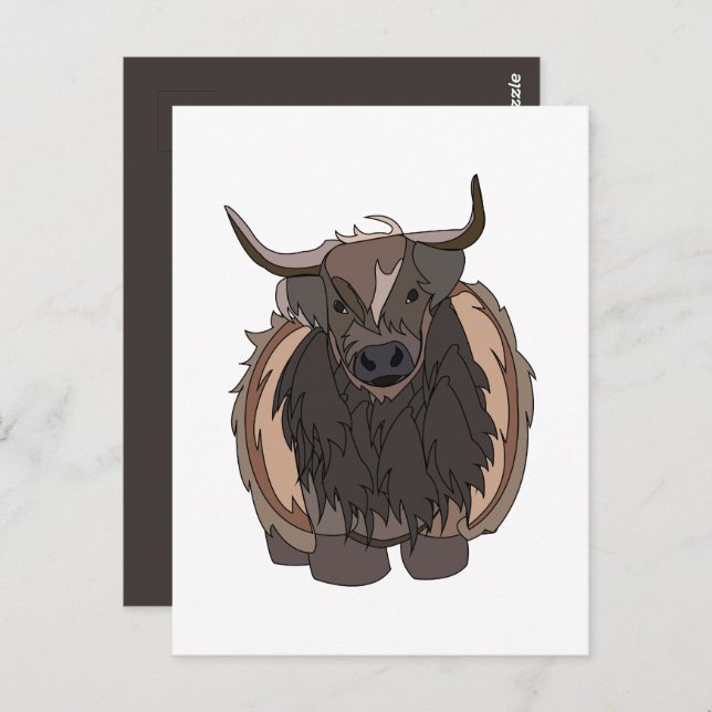 Bull Cattle Bull Postkarte (Vorne/Hinten)