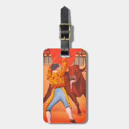 Bull Charges Mexican Matador mit Red Cape, Juarez Gepäckanhänger