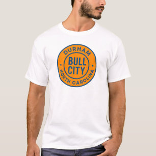 Bull City Durham North Carolina Round Abzeichen -  T-Shirt