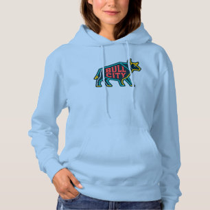 Bull City Neon Bull - Modern Durham North Carolina Hoodie
