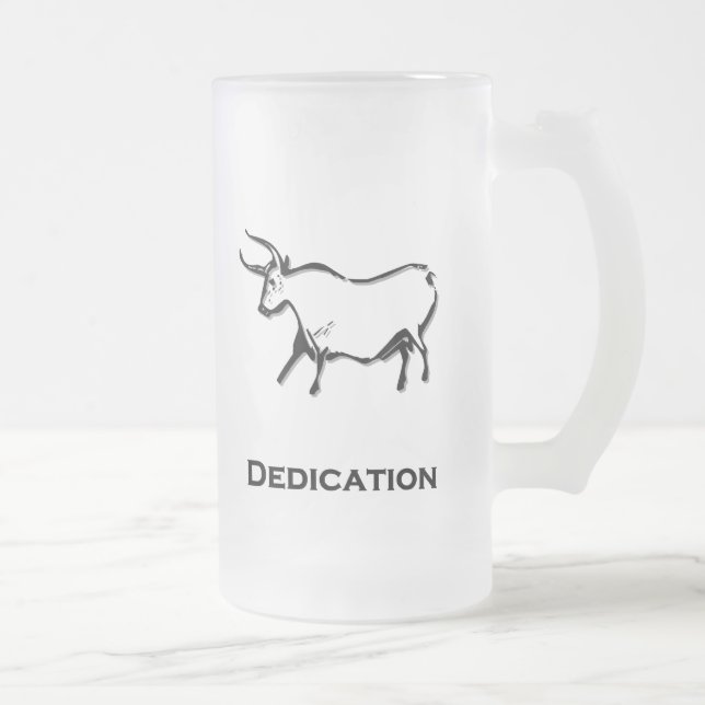 Bull Dedication Black Mattglas Bierglas (Rechts)