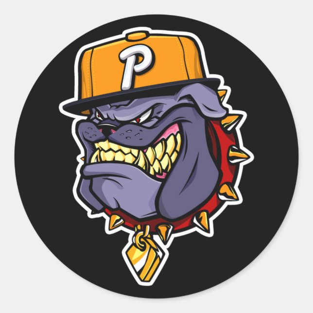 Bull dieser Industrie "das Maskottchen" Runder Aufkleber (Vorderseite)