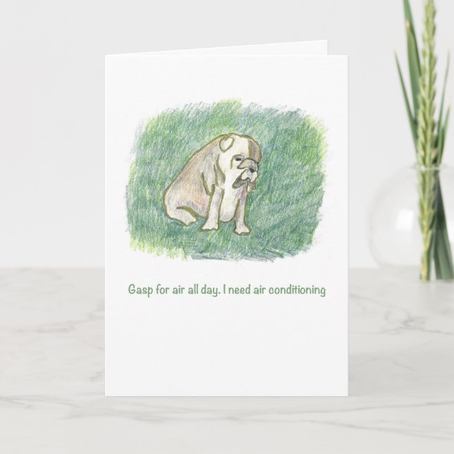 Bull Dog Happy Geburtstag! Karte (Vorderseite)