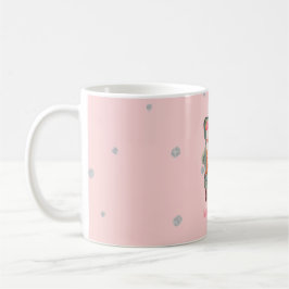 Bull Dog Pink Silver Personal Kaffeetasse