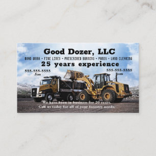 Bull Dozer Business Card Visitenkarte