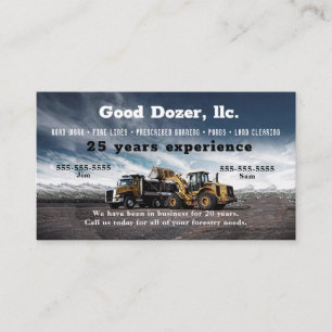 Bull Dozer Business Card Visitenkarte