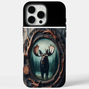 Bull Elch Antler Rahmen iPhone 16 Pro Max Hülle
