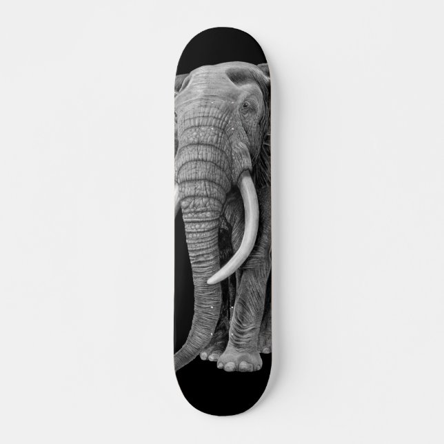 Bull Elefant - Zeichnend im Bleistift Skateboard (Vorne)