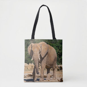 Bull Elephant über die gesamte Drucktasche