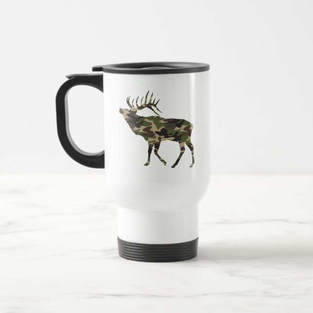 Bull Elk Camouflage Reisebecher (Links)