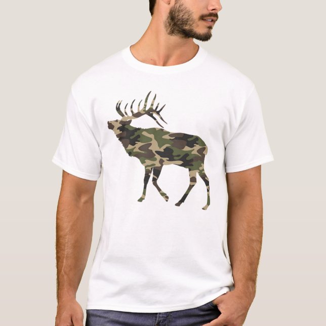 Bull Elk Camouflage T-Shirt (Vorderseite)