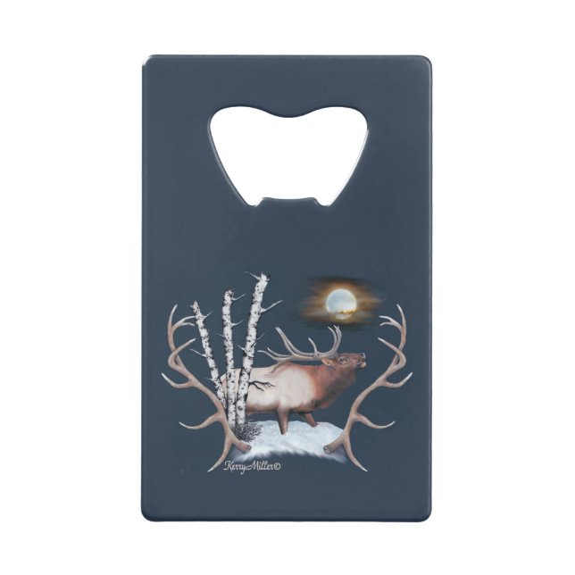 Bull Elk Credit Card Flaschenöffner (Vorderseite)