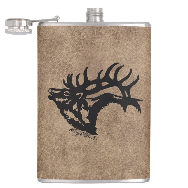 Bull Elk Flask Flachmann (Geöffnet)