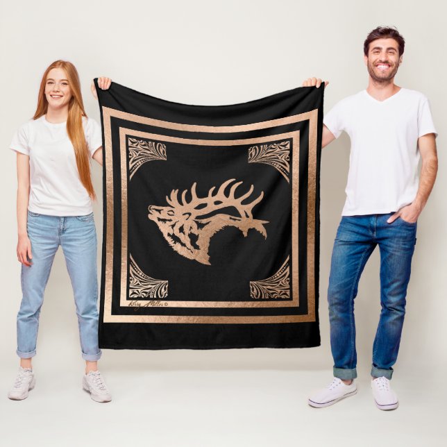 Bull Elk Fleece Blanket (Beispiel)