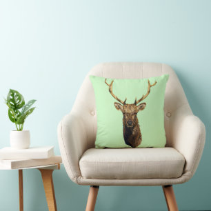 Bull Elk Head Tierart Wildtiere Kissen