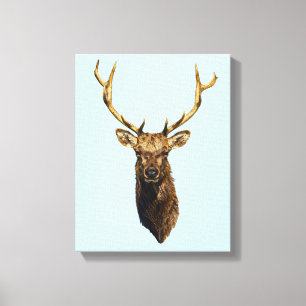 Bull Elk Head Tierart Wildtiere Leinwanddruck