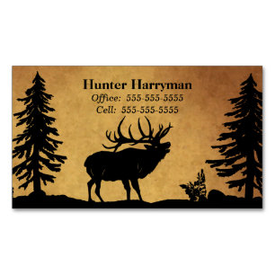 Bull Elk Hunter Outfiteure Beruflich Magnetische Visitenkarte